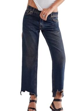 We The Free x Free People Maggie Mid Rise Straight Leg Jeans - Size 27